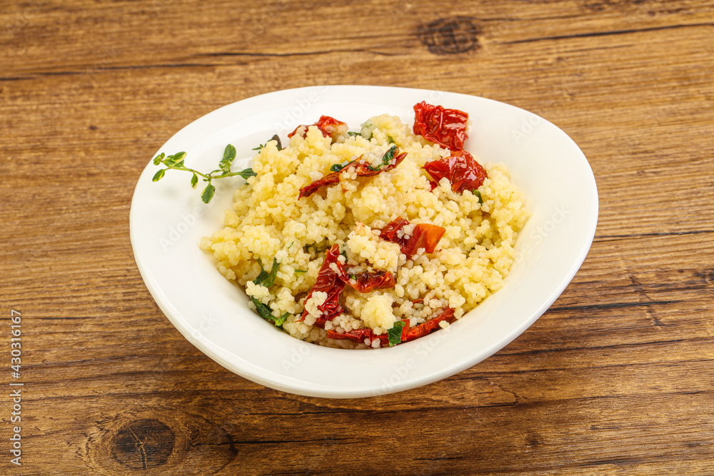 Vegetarian uisine - couscous with vegetables