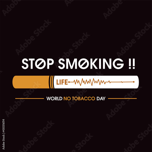 World no tabacco day, May 31. the concept of quitting smoking for a day without smoking worldwide