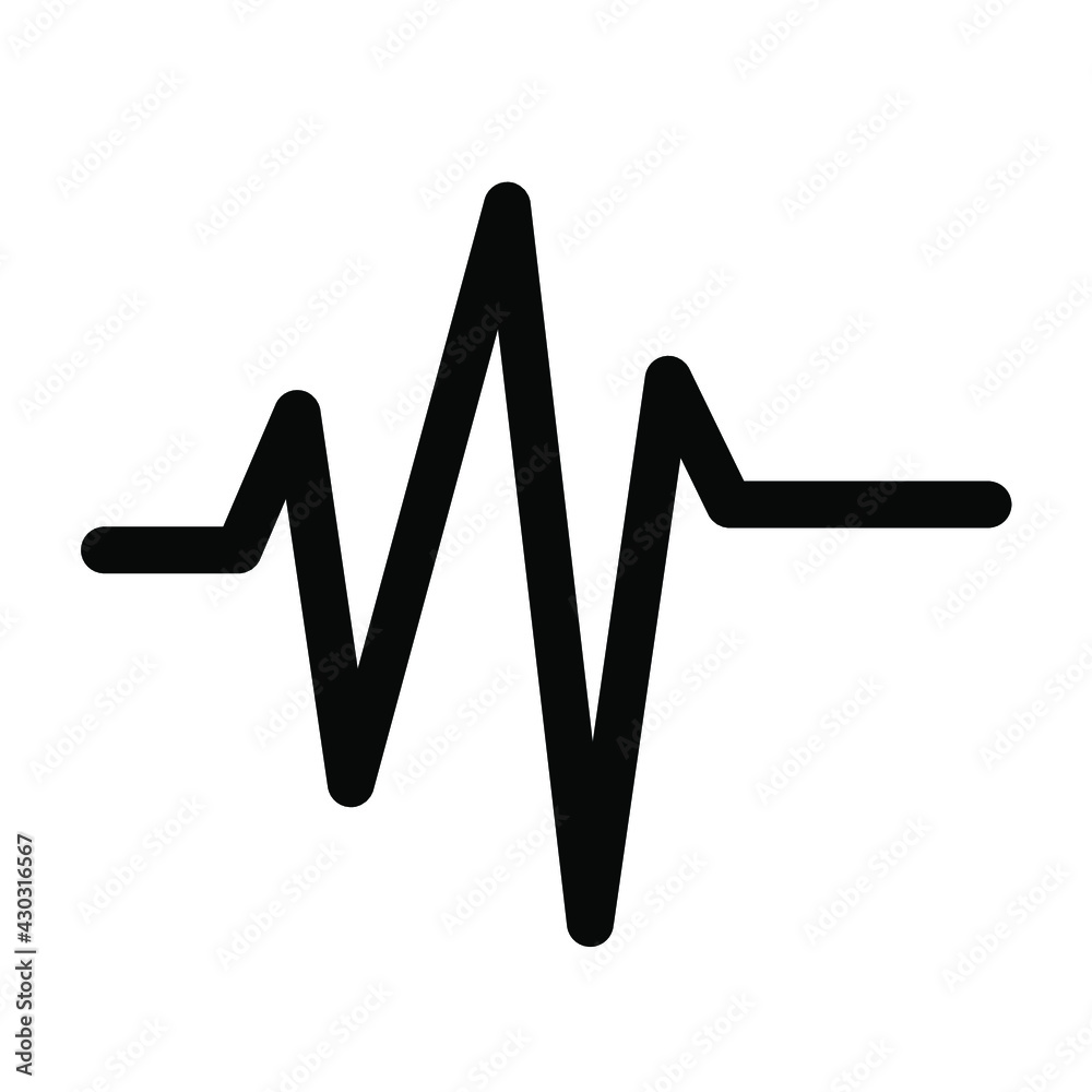 black and white music icon in the form of sound waves black and white music icon in the form of sound waves