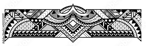 Abstract tribal art tattoo border