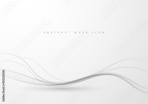 Abstract background with smooth swoosh line gray lane.