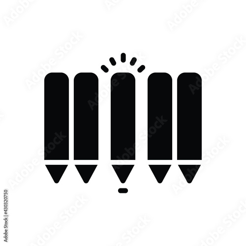 Black solid icon for highlighted