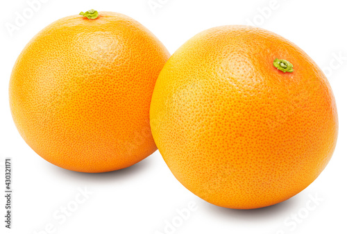 grapefruits isolated on white background. clipping path