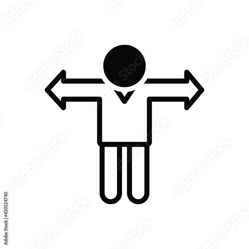 Black solid icon for contrary