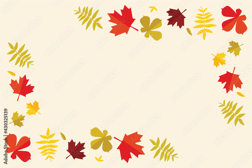 Autumn frame vector