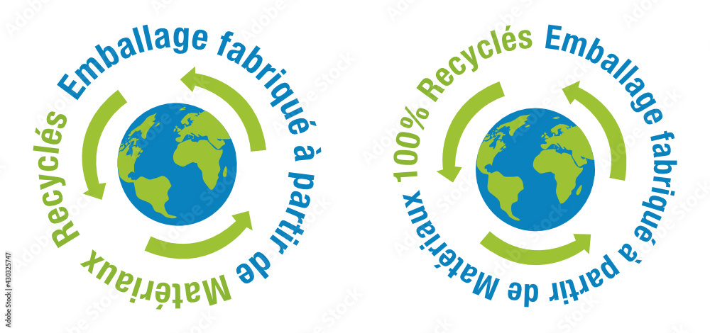Emballage fabriqué à partir de matériaux recyclés Emballage fabriqué à partir de matériaux recyclés