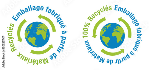 Emballage fabriqué à partir de matériaux recyclés