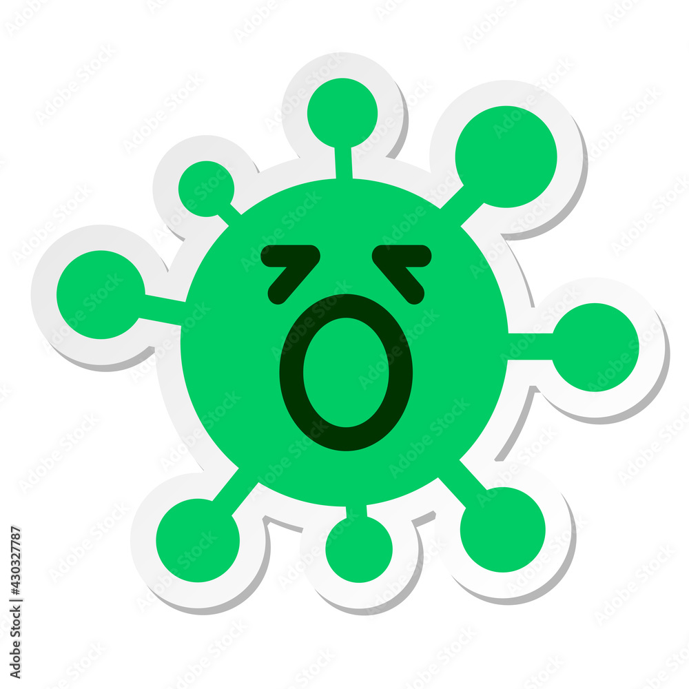 simple yawning virus sticker simple yawning virus sticker
