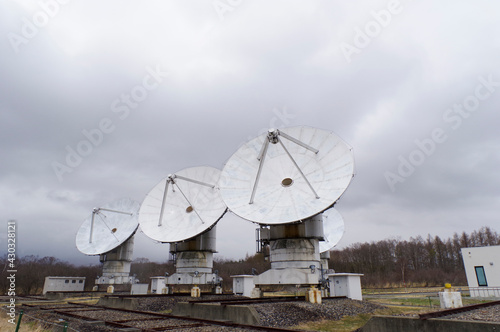 電波望遠鏡が並ぶ野辺山の天文台
