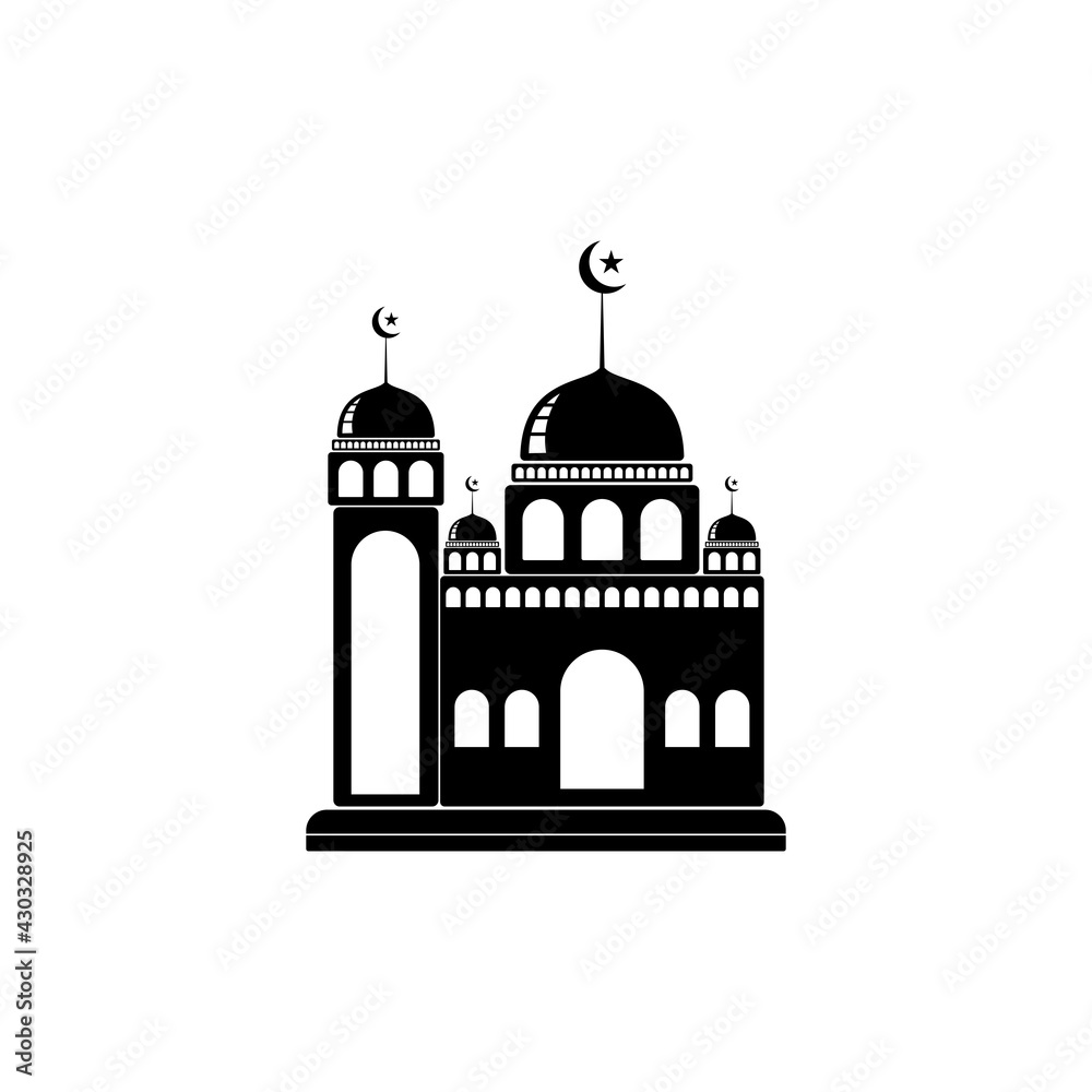 mosque icon set vector sign symbol