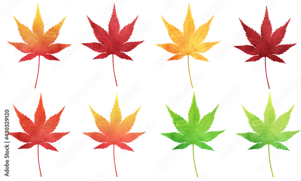 秋の紅葉の水彩風のベクターイラスト素材 Stock Vector Adobe Stock