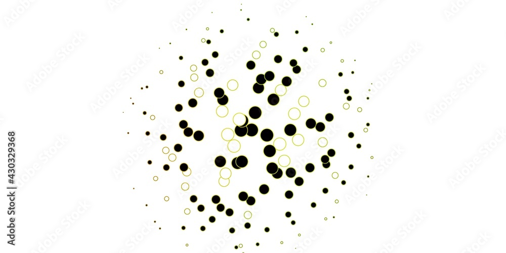 Dark Green, Yellow vector layout with circle shapes. Dark Green, Yellow vector layout with circle shapes.