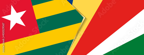 Togo and Seychelles flags, two vector flags.