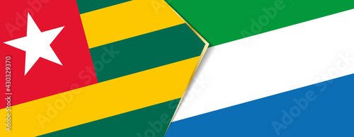 Togo and Sierra Leone flags, two vector flags.