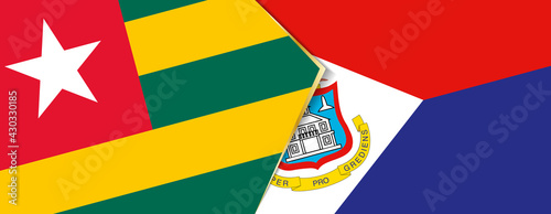 Togo and Sint Maarten flags, two vector flags.