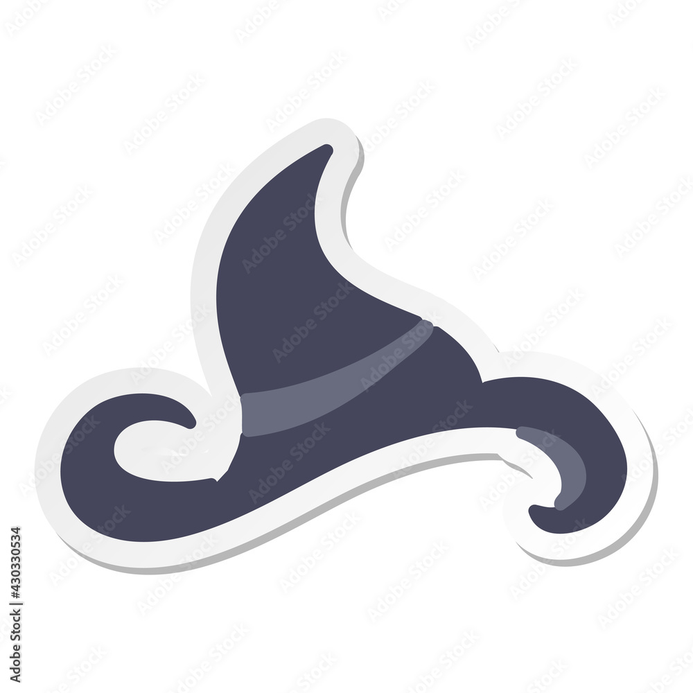 spooky witch hat sticker