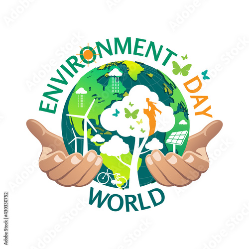 World environment day logo design template 