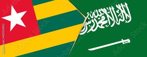 Togo and Saudi Arabia flags, two vector flags.