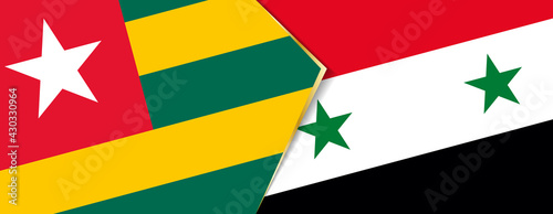 Togo and Syria flags, two vector flags.