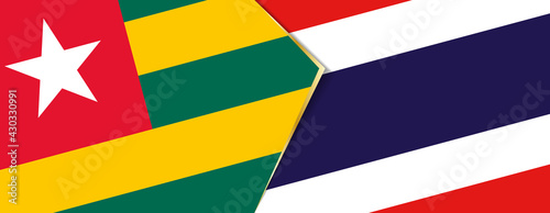 Togo and Thailand flags, two vector flags.