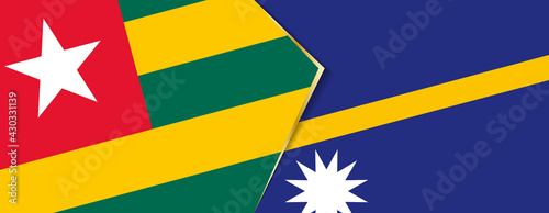 Togo and Nauru flags, two vector flags.