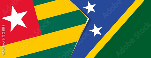 Togo and Solomon Islands flags, two vector flags.