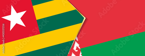Togo and Belarus flags, two vector flags.