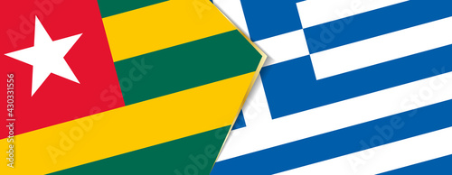 Togo and Greece flags, two vector flags.