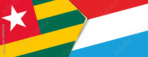 Togo and Luxembourg flags, two vector flags.