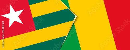 Togo and Mali flags, two vector flags.