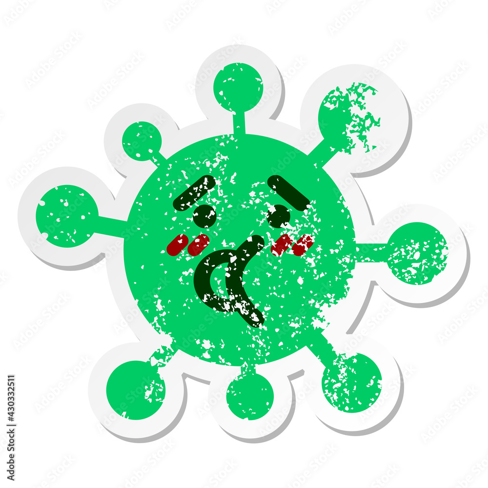nervous talking virus distressed sticker nervous talking virus distressed sticker