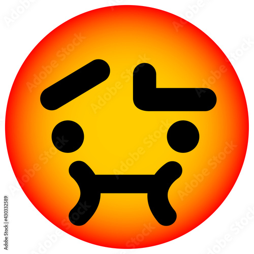 simple curious face circle