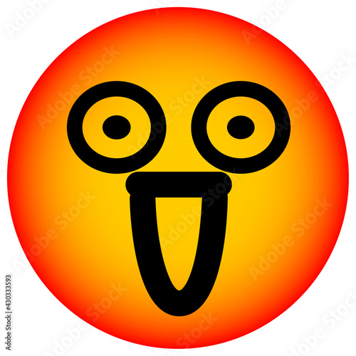 pleasantly amazed face circle