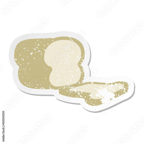 sliced loaf of bread grunge sticker