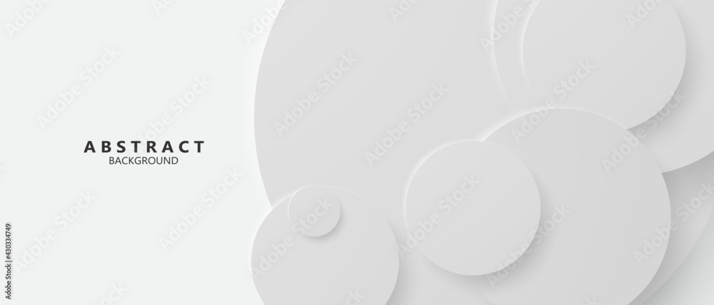 Abstract white circle background poster with dynamic. technology network Vector illustration.