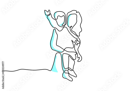 Continuous one line drawing...