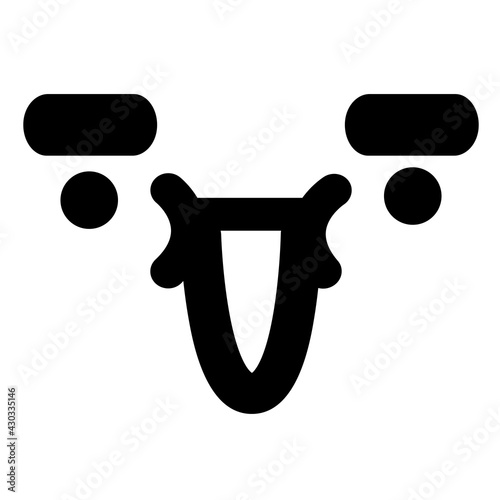 cute happy face with big eyebrows