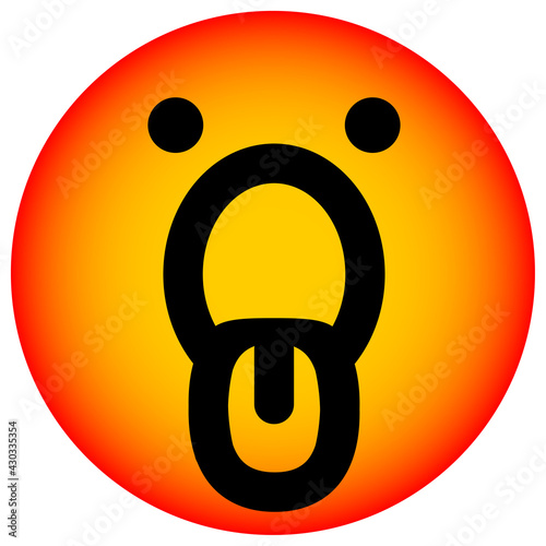 panting face circle
