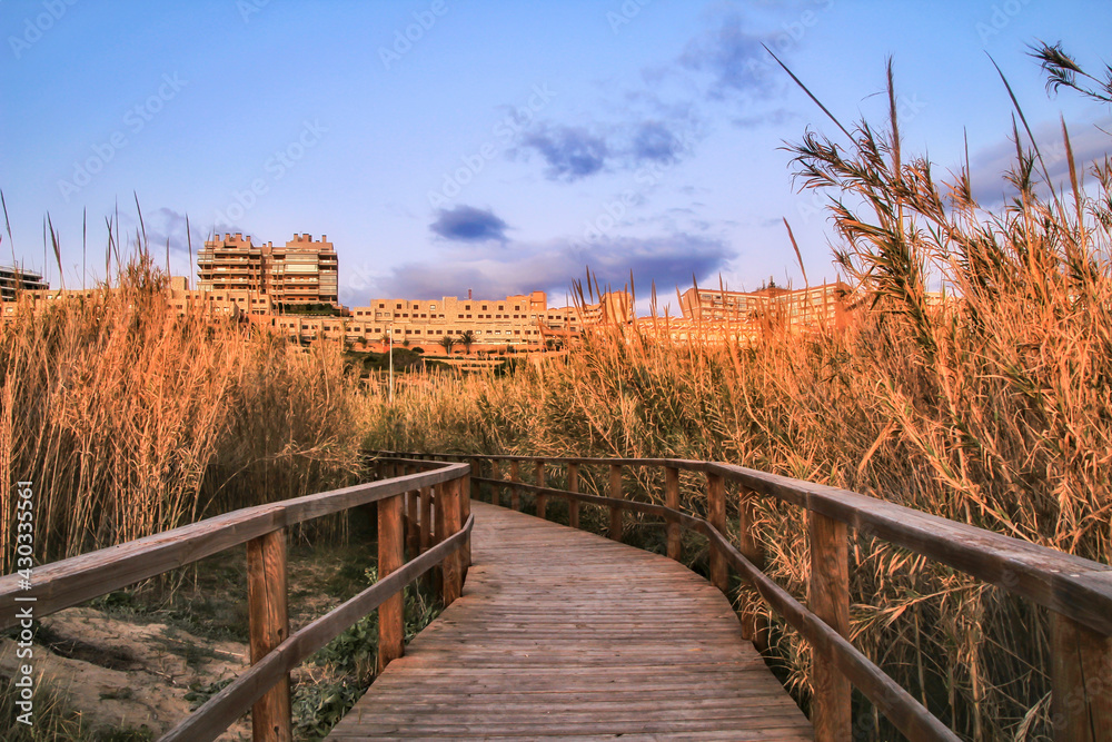 Sunrise on the beach in Arenales del Sol, Alicante