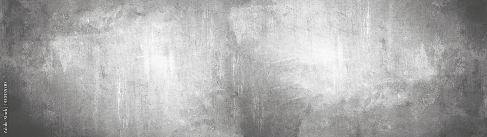 Obraz premium Black white gray grey stone concrete texture background panorama banner long.