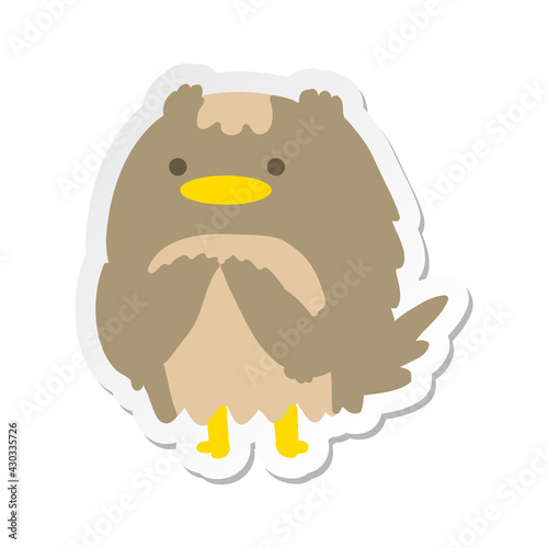 cartoon wise old owl sticker