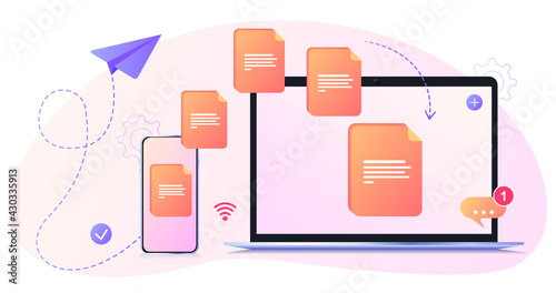 File transfer. Files transferred encrypted form. Program for remote connection between phone and computer. Full access to remote files and folders. Data Center concept based. Business organization. 