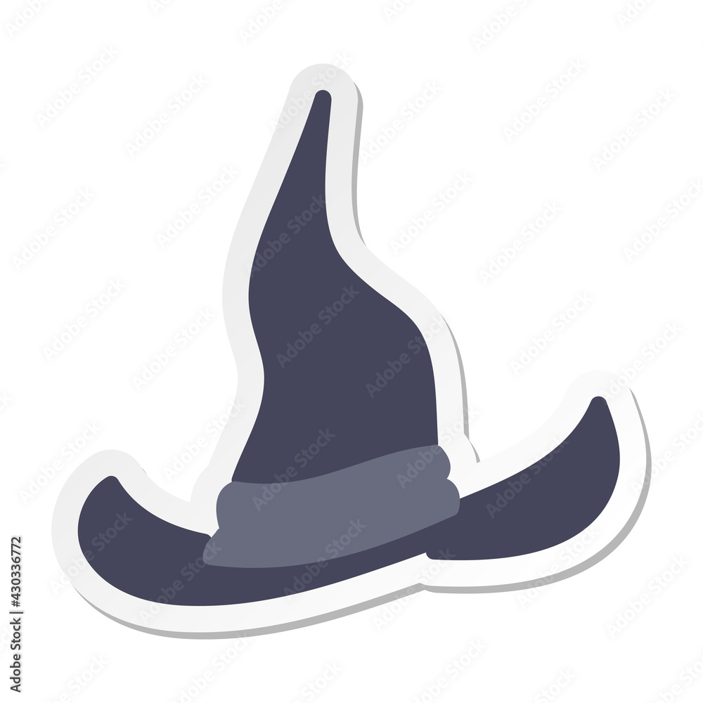 spooky witch hat sticker spooky witch hat sticker