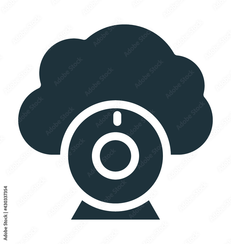 Cloud Camera Vector Icon Cloud Camera Vector Icon