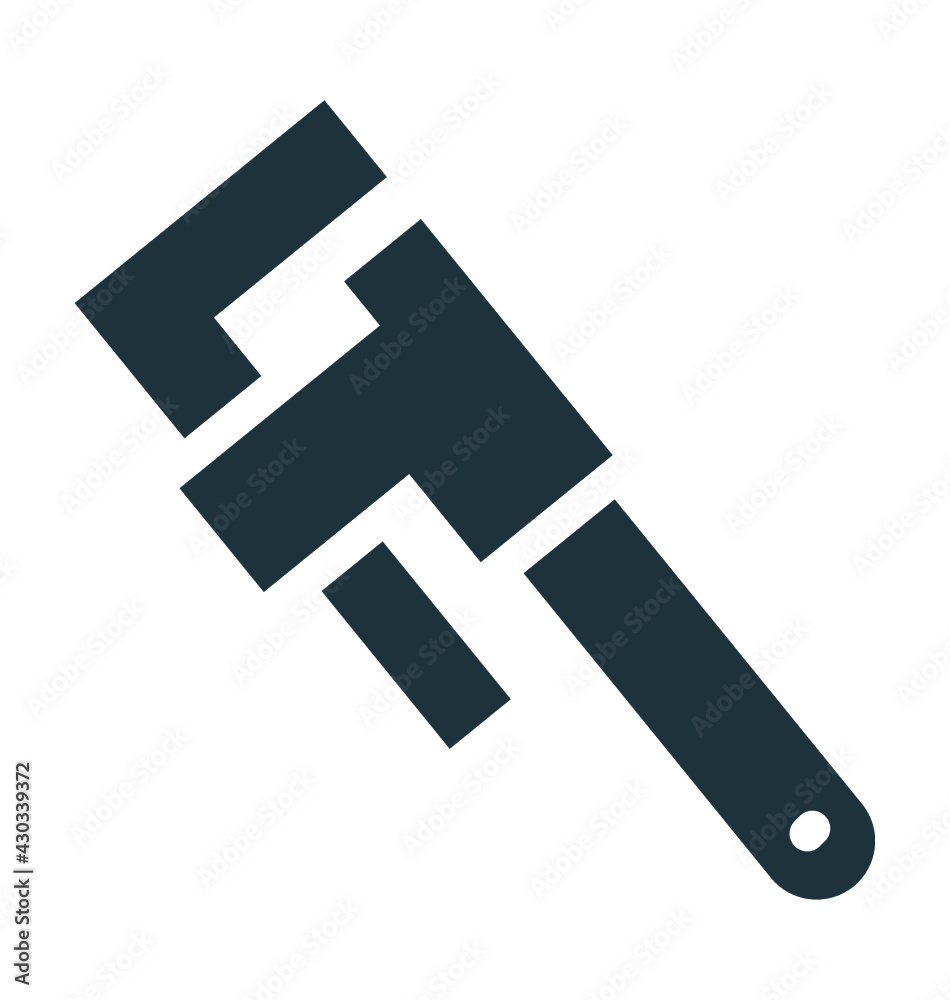 Pipe Wrench Cool Vector Icon Pipe Wrench Cool Vector Icon