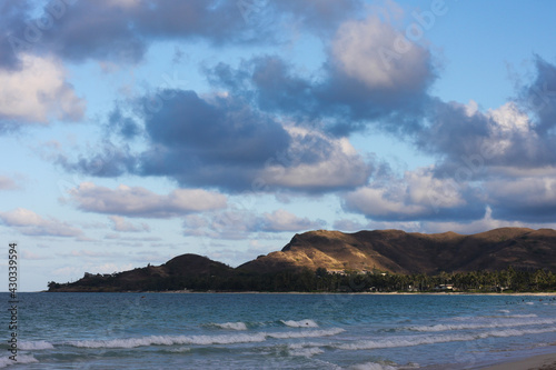 A beautiful, blue beach in Oahu, Hawaii.  © Claire