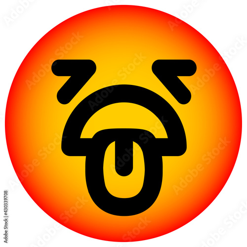 disgusted face circle