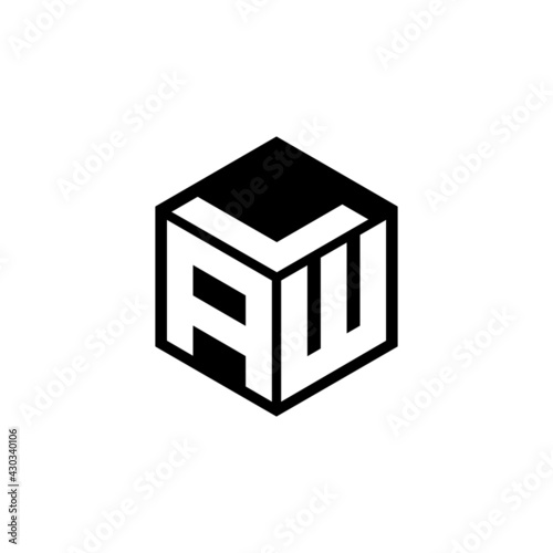 AWL letter logo design with white background in illustrator, vector logo modern alphabet font overlap style. calligraphy designs for logo, Poster, Invitation, etc.	
