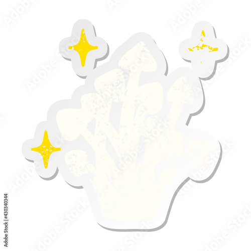 magic mushrooms growing grunge sticker