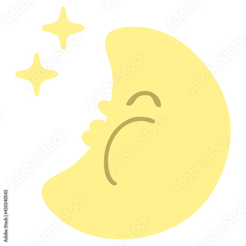 cartoon moon and stars